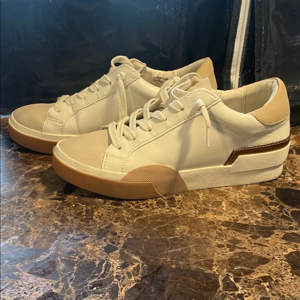 Dolce Vita Cream and Tan Sneakers - Picture 4 of 9